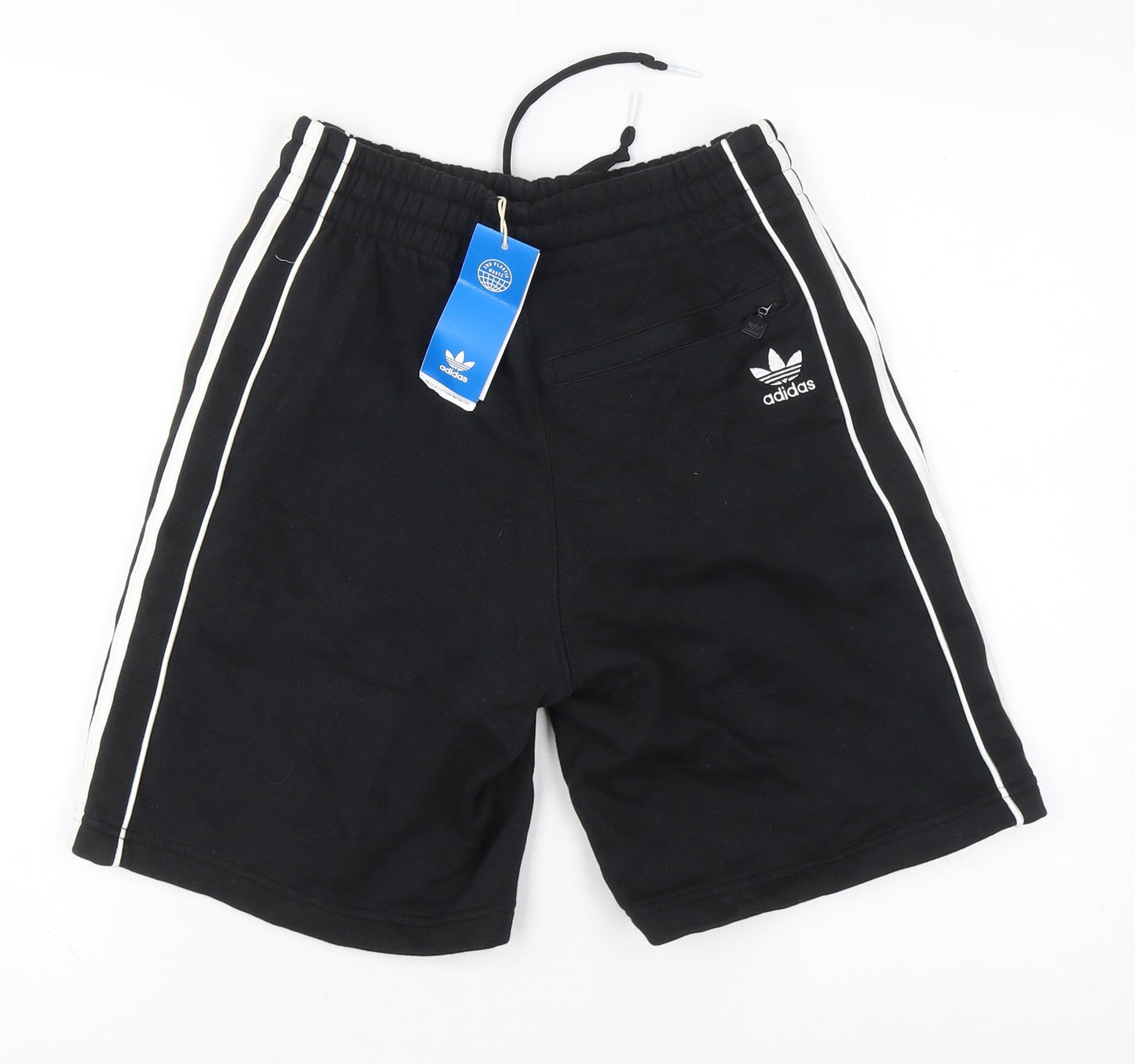 Adidas Men's Black XS Athletic Sweat Shorts 100% Cotton Drawstring