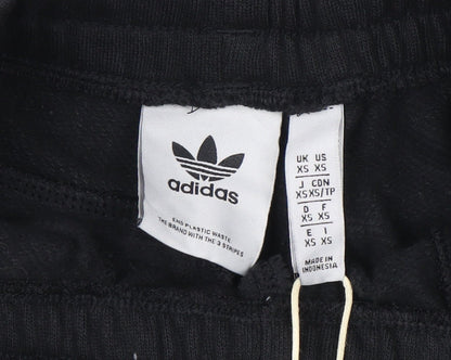 Adidas Men's Black XS Athletic Sweat Shorts 100% Cotton Drawstring
