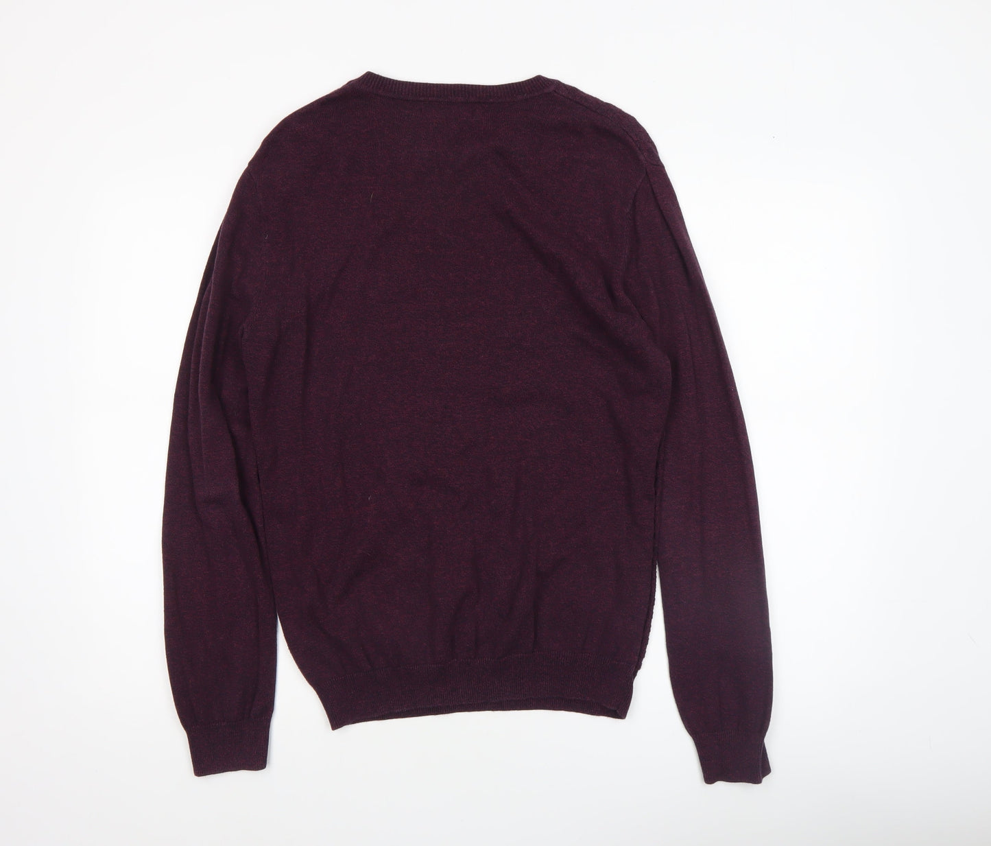 Mens UK Size S Red Herring Purple Pullover Jumper