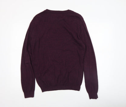 Mens UK Size S Red Herring Purple Pullover Jumper