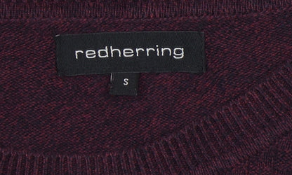 Mens UK Size S Red Herring Purple Pullover Jumper