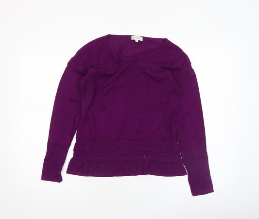 Womens UK Size 12 Kaliko Purple Pullover Jumper