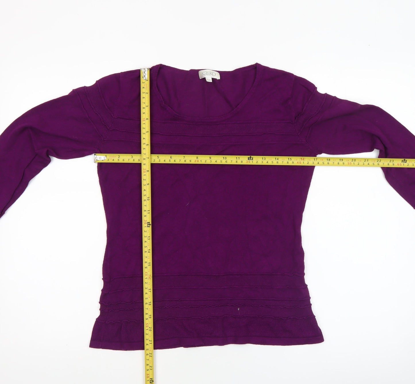 Womens UK Size 12 Kaliko Purple Pullover Jumper