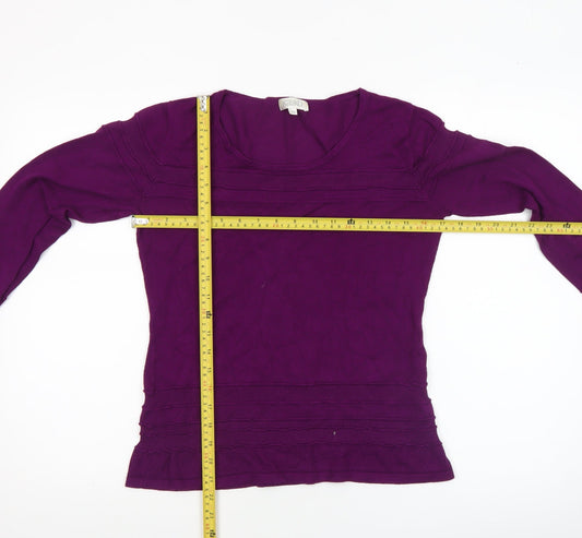 Womens UK Size 12 Kaliko Purple Pullover Jumper