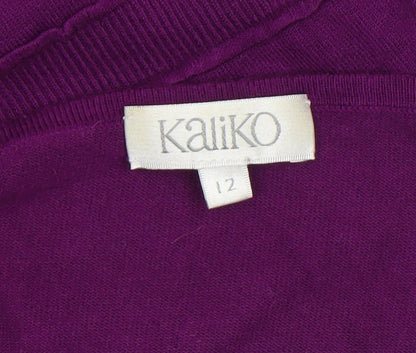 Womens UK Size 12 Kaliko Purple Pullover Jumper