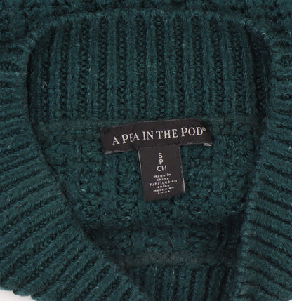 Womens UK Size S A Pea in the Pod Green Pullover Jumper