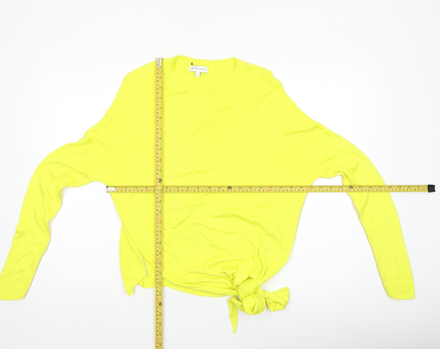 Womens UK Size 10 Warehouse Yellow Pullover Jumper