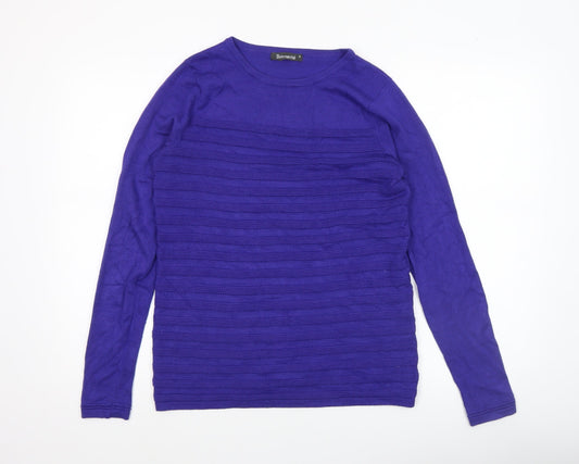 Womens UK Size S Bonmarché Purple Pullover Jumper