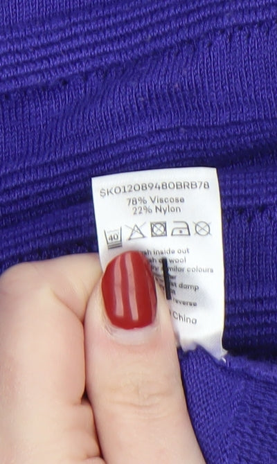 Womens UK Size S Bonmarché Purple Pullover Jumper