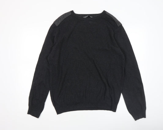 Mens UK Size L Cedar Wood State Black Pullover Jumper
