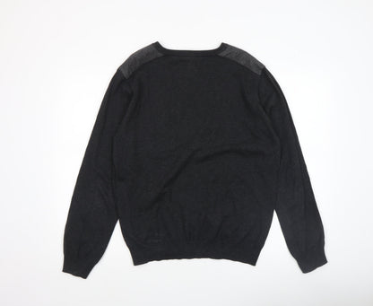 Mens UK Size L Cedar Wood State Black Pullover Jumper