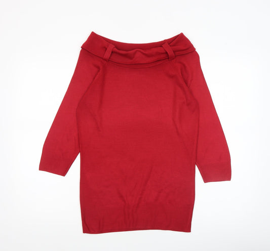 Womens UK Size 12 Marks and Spencer Red Pullover Jumper