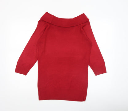 Womens UK Size 12 Marks and Spencer Red Pullover Jumper