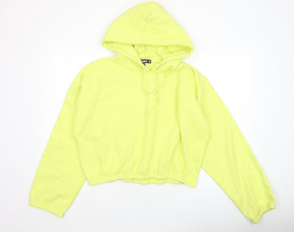 Womens UK Size 16 Missguided Yellow Pullover Hoodie