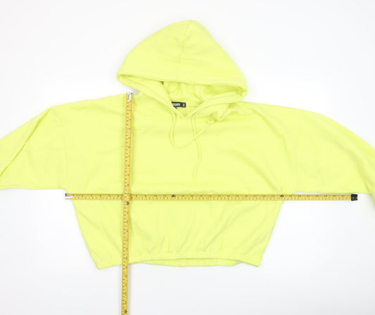 Womens UK Size 16 Missguided Yellow Pullover Hoodie