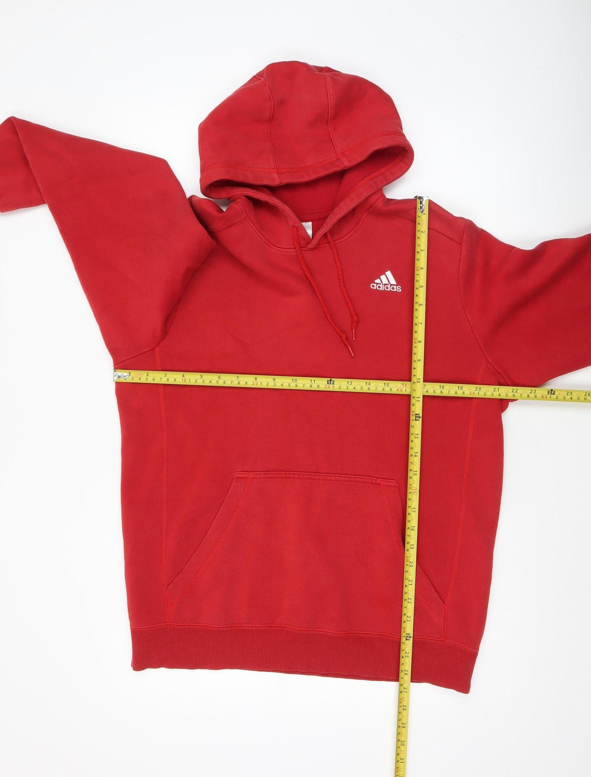 Mens UK Size M adidas Red Pullover Hoodie