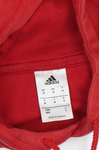 Mens UK Size M adidas Red Pullover Hoodie