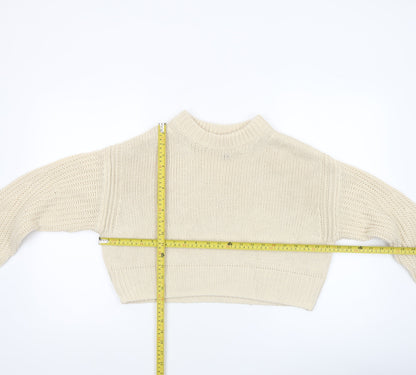 Womens UK Size 8 H&M Ivory Pullover Jumper