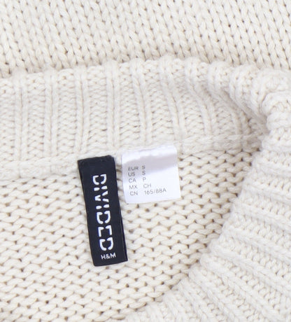 Womens UK Size 8 H&M Ivory Pullover Jumper