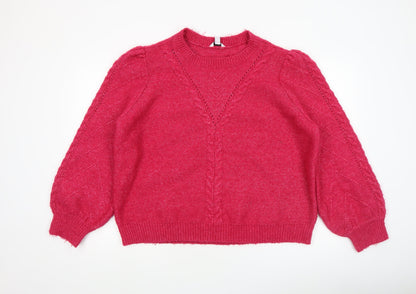 Womens UK Size 20 M&Co Pink Pullover Jumper