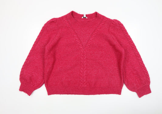Womens UK Size 20 M&Co Pink Pullover Jumper