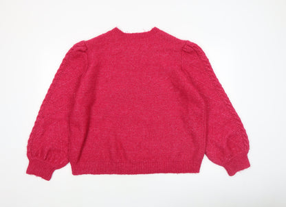 Womens UK Size 20 M&Co Pink Pullover Jumper