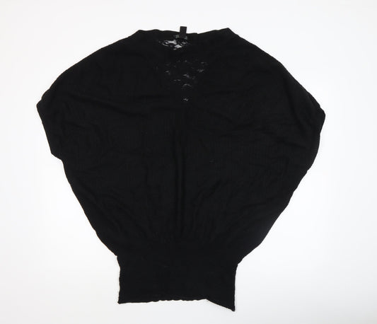 Womens UK Size 12 MNG Collection Black Pullover Jumper