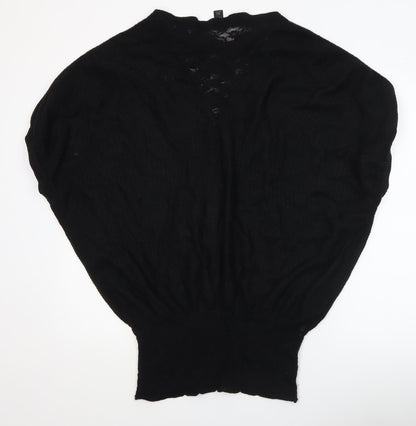 Womens UK Size 12 MNG Collection Black Pullover Jumper