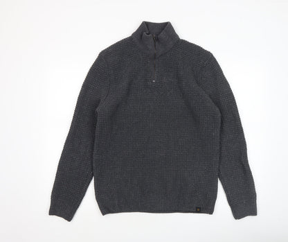 Mens UK Size M NEXT Grey 1/2 Zip Jumper