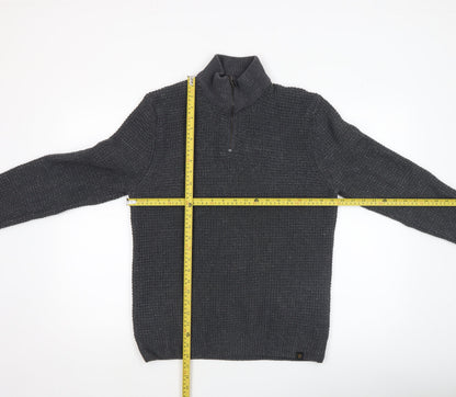 Mens UK Size M NEXT Grey 1/2 Zip Jumper