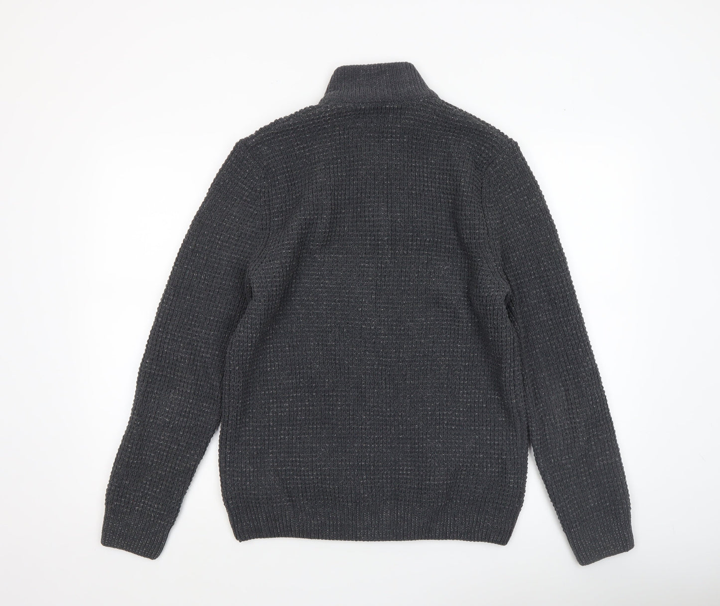 Mens UK Size M NEXT Grey 1/2 Zip Jumper