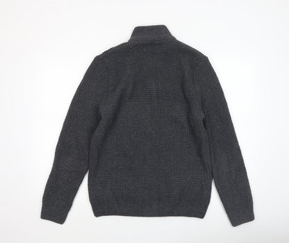 Mens UK Size M NEXT Grey 1/2 Zip Jumper