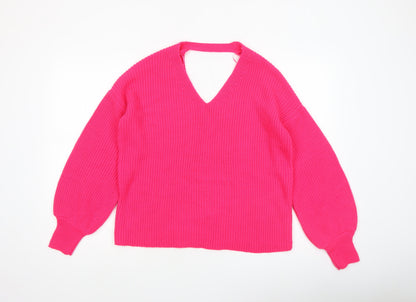 Womens UK Size 8 Miss Selfridge Pink Pullover Jumper