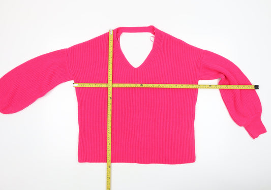 Womens UK Size 8 Miss Selfridge Pink Pullover Jumper
