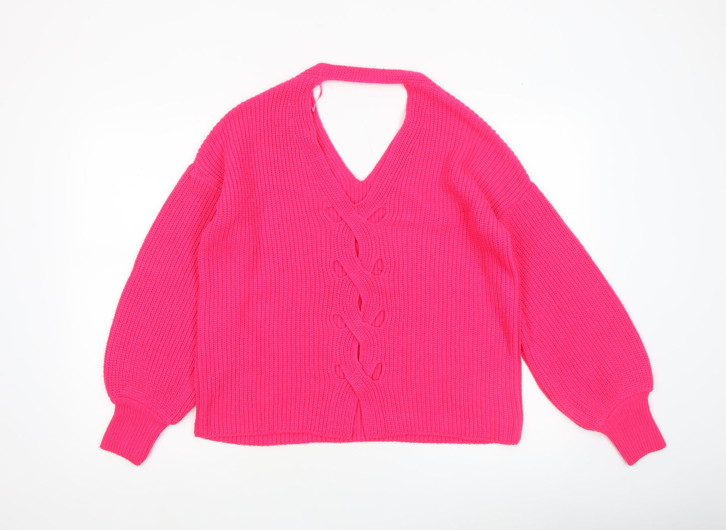 Womens UK Size 8 Miss Selfridge Pink Pullover Jumper