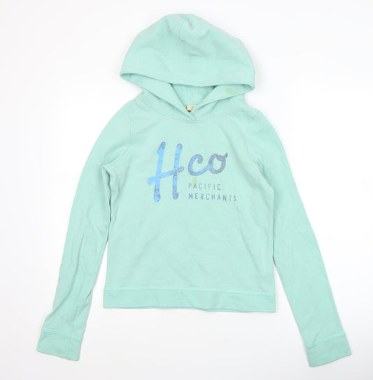 Womens UK Size XS Hollister Blue Pullover Hoodie