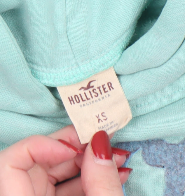 Womens UK Size XS Hollister Blue Pullover Hoodie