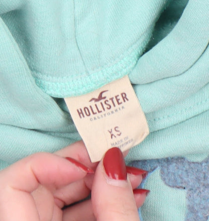 Womens UK Size XS Hollister Blue Pullover Hoodie