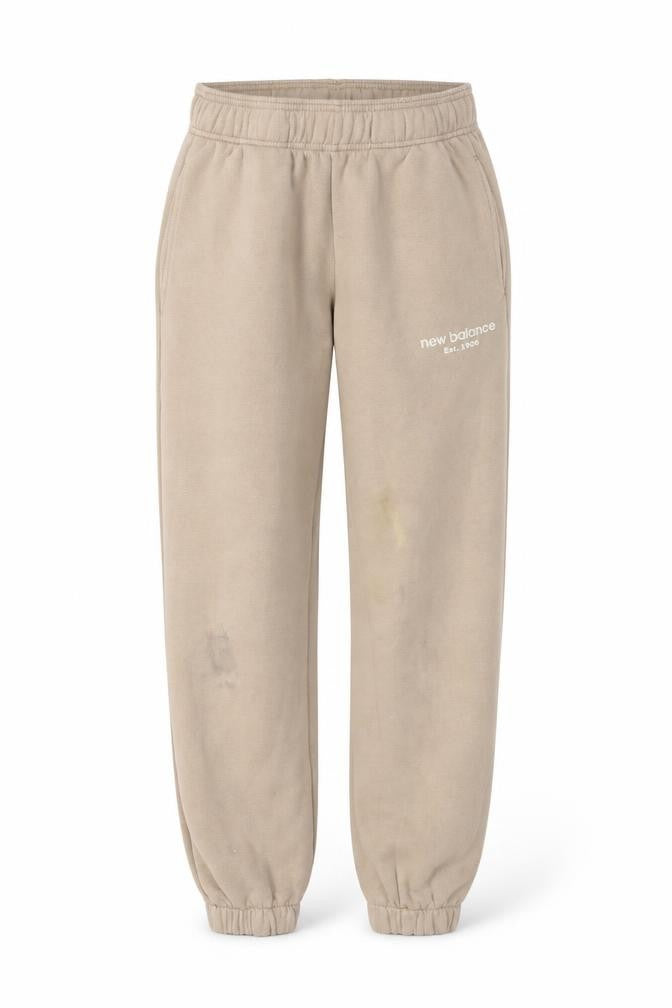 Womens UK Size XS New Balance Regular Fit Sweatpants Beige Trousers
