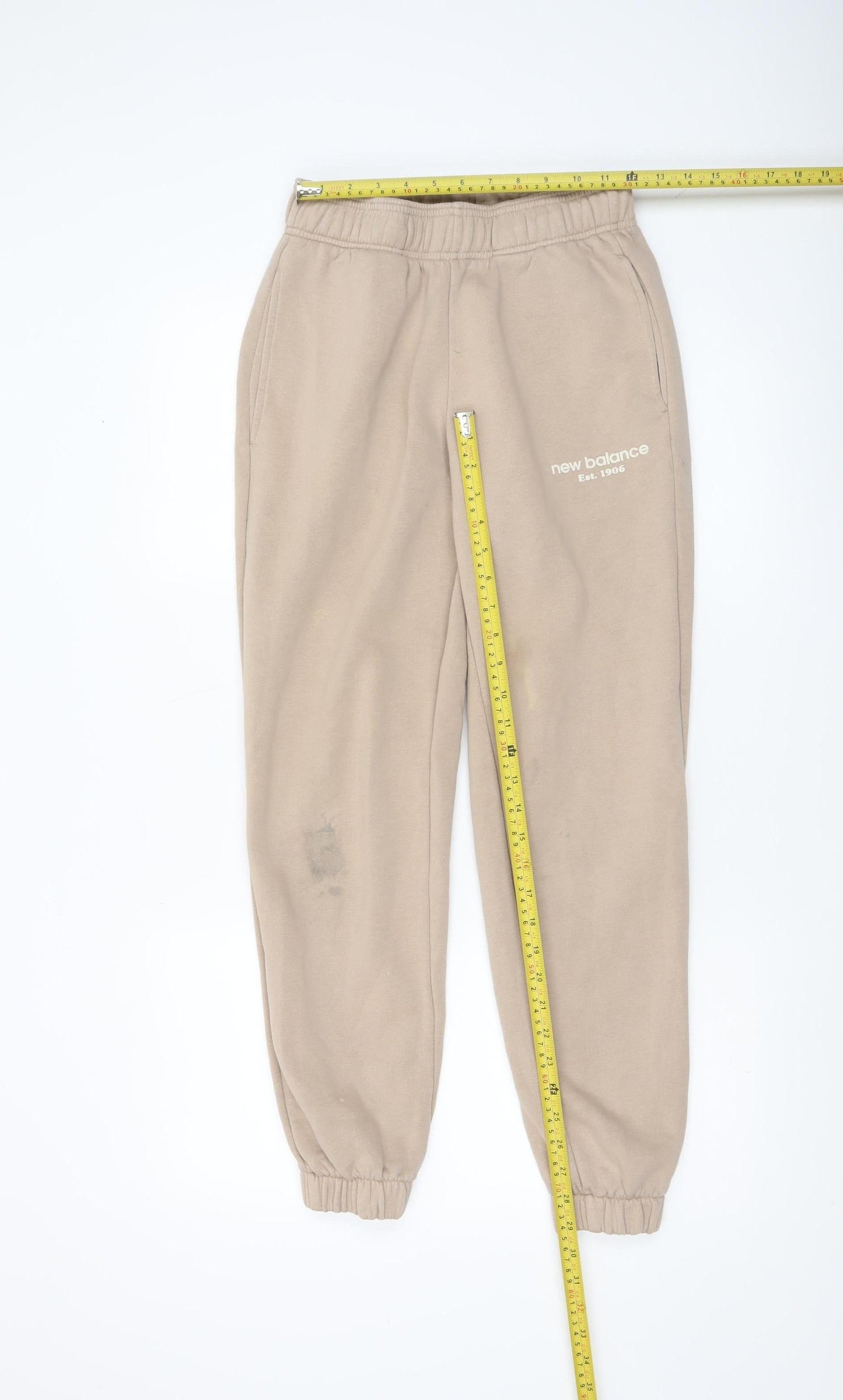 Womens UK Size XS New Balance Regular Fit Sweatpants Beige Trousers