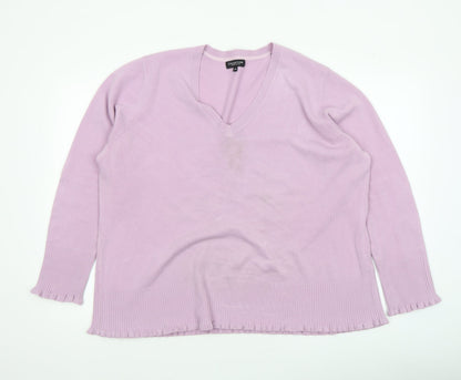 Womens UK Size 22 Debenhams Purple Pullover Jumper