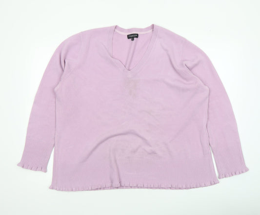 Womens UK Size 22 Debenhams Purple Pullover Jumper