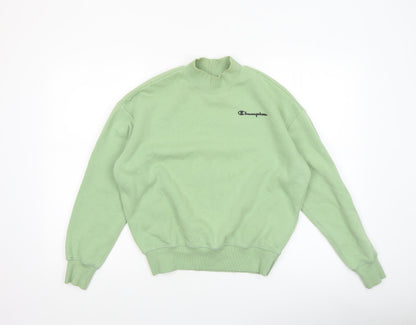Womens UK Size XS Champion Green Pullover Sweatshirt