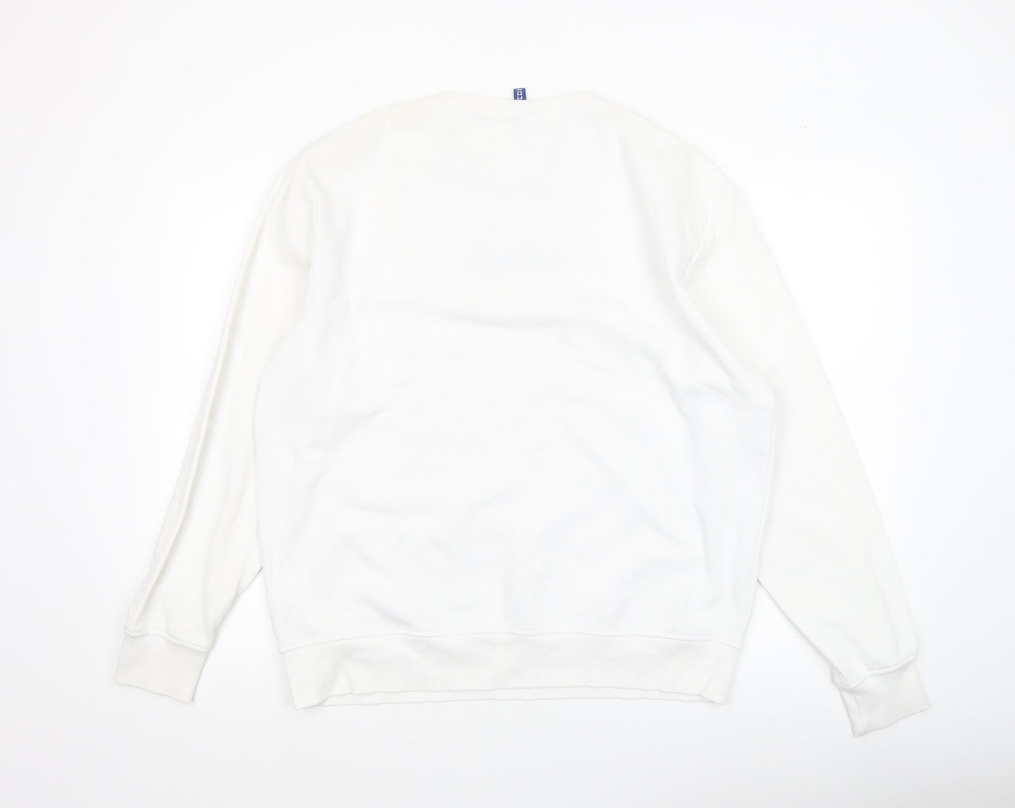 Mens UK Size L H&M White Pullover Sweatshirt