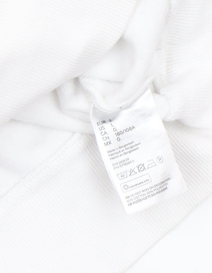 Mens UK Size L H&M White Pullover Sweatshirt