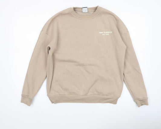 Womens UK Size S New Balance Beige Pullover Sweatshirt