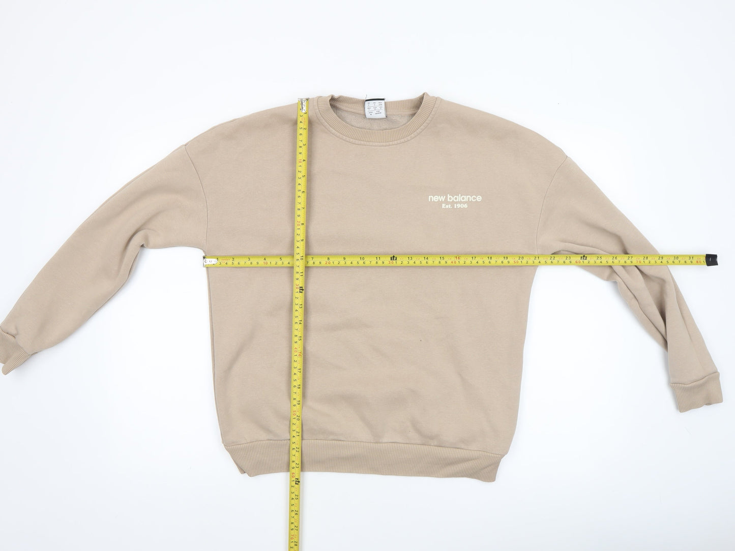 Womens UK Size S New Balance Beige Pullover Sweatshirt