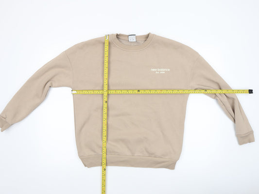 Womens UK Size S New Balance Beige Pullover Sweatshirt