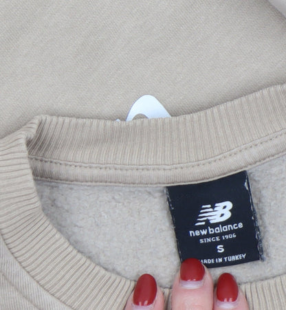 Womens UK Size S New Balance Beige Pullover Sweatshirt