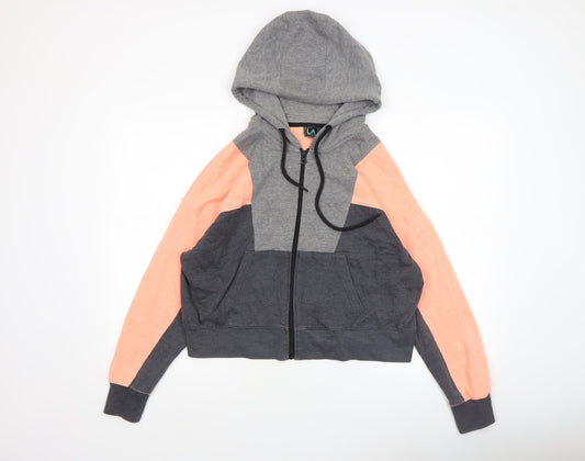 Womens UK Size 14 LA Gear Multicoloured Full Zip Hoodie